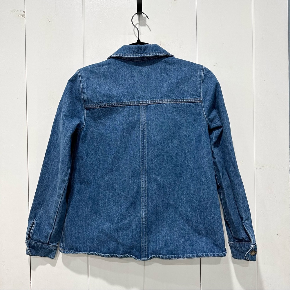 Sezane Willa Denim Jacket In Light Blue Denim Size XXS - Picture 7 of 10